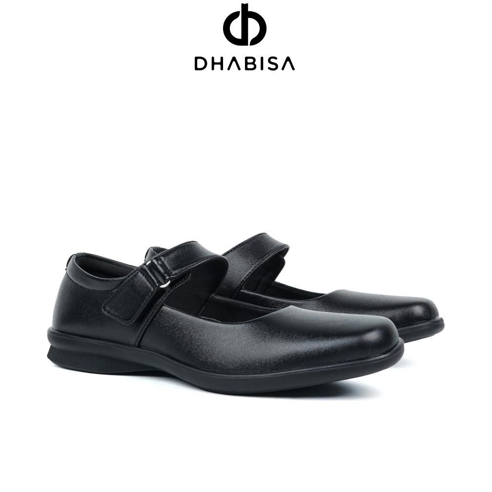 DHABISA Sepatu Pantofel Paskibra Wanita Hitam Formal Tanpa Hak DE