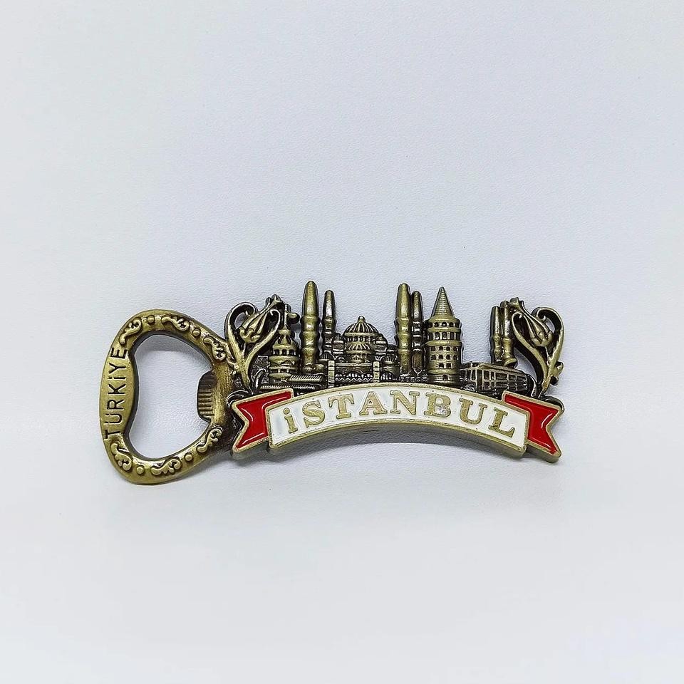 Fridge Magnet Tempelan Kulkas Souvenir Negara Turkey Turkiye Turki Istanbul Pembuka Botol Besi