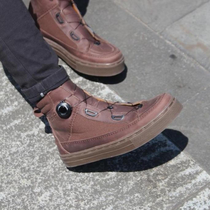 SEPATU PRIA BOOTS SNEAKERS KULIT MECHANIC LACE BRADLEYS ELMAR BROWN