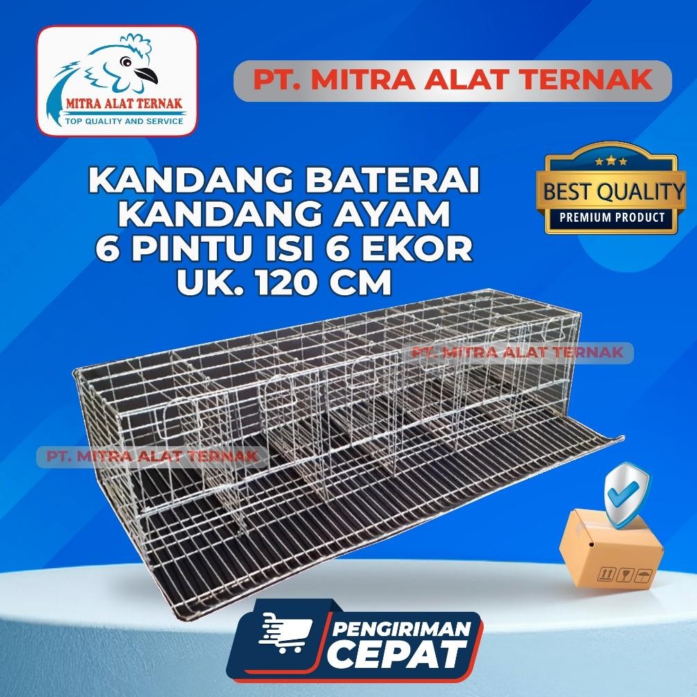 READY Kandang Baterai / Kandang ayam Kawat Ayam Petelur 6 Pintu isi 6 Ekor