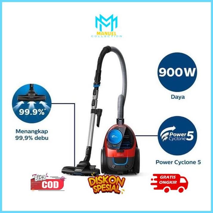 Terlaris GB29 AS25 PHILIPS Bagless Vacuum Cleaner - FC9330 [Powercyclone 5/Daya Jangkau 9m/Nozel Tri