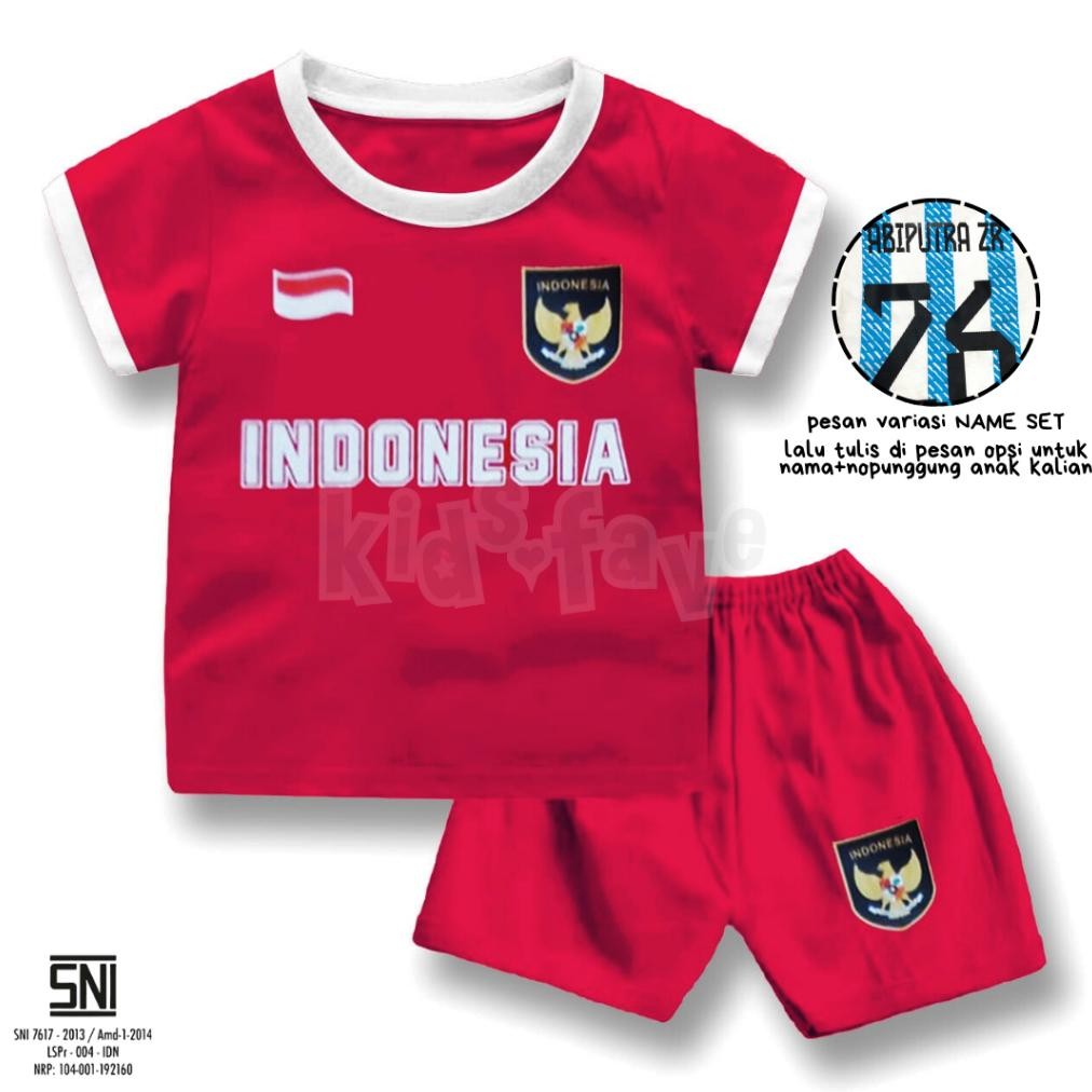 Model baru - Setelan Baju Bola Jersey Anak Bayi 1 - 3 TAHUN Sablon CUSTOM NAMA Anak Laki Perempuan -