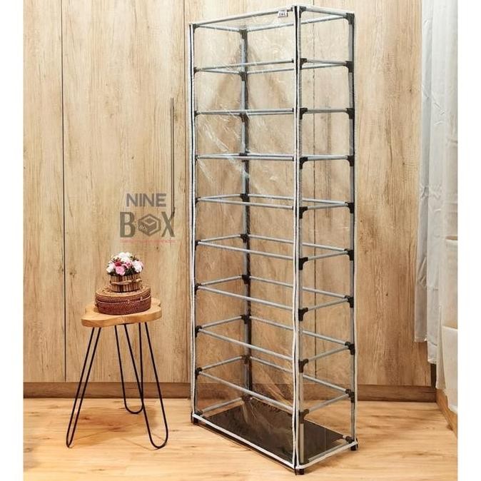 rak hijab / lemari gantung jilbab / rak jilbab with dust cover