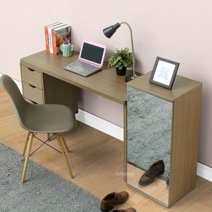 iFURNHOLIC Sassy Shoe Cabinet 400 - Rak / Lemari Sepatu Kayu Tertutup - Furniture Kaca Pintu