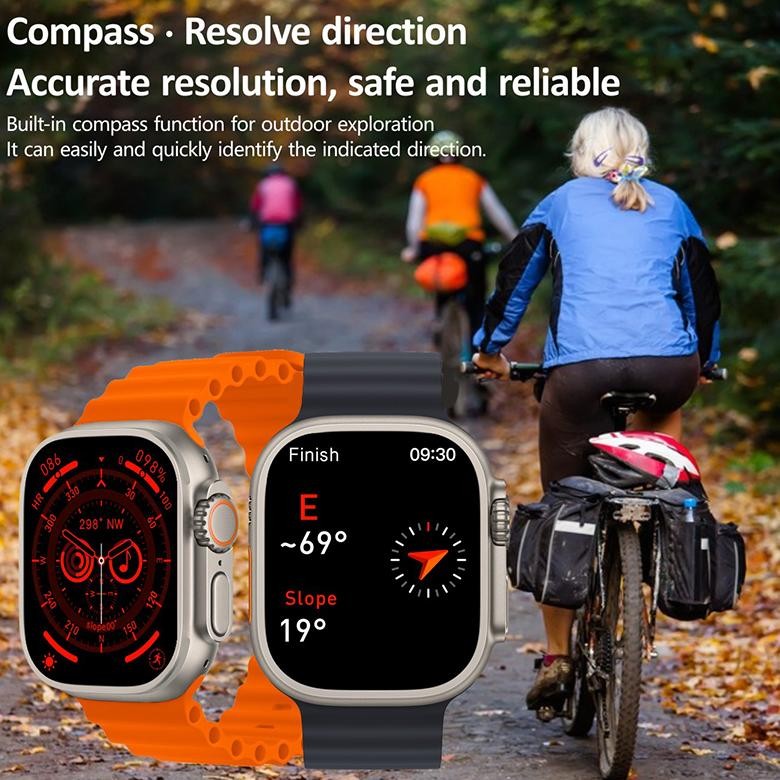 New - 100% Original Smartwatch ULTRA 10 MAX Smartwatch Pria Wanita iphone Bluetooth Telp GPS NFC Wat