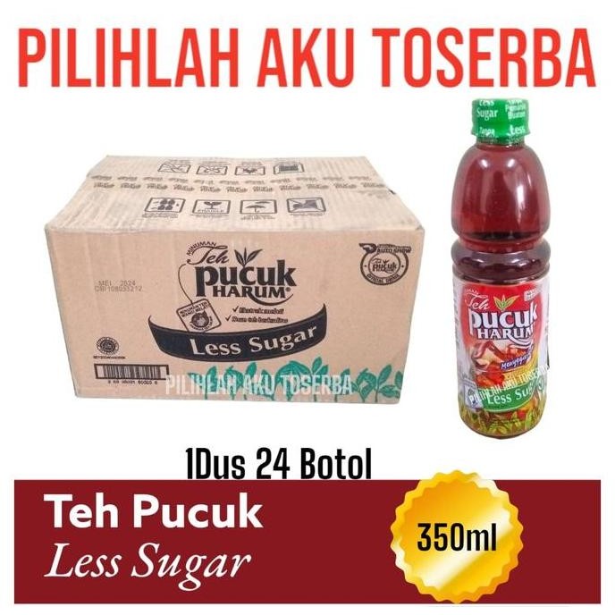 BEST SELLER TEH PUCUK HARUM LESS SUGAR 350 ML - ( HARGA 1 DUS ISI 24 ) 