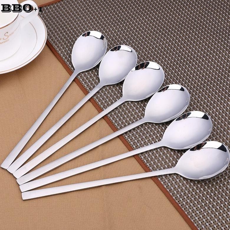 Terlaris [BISA COD] PROMO Sendok Makan Korea Isi 6 Pcs Stainless Tebal Awet Berkualitas Sendok Korea