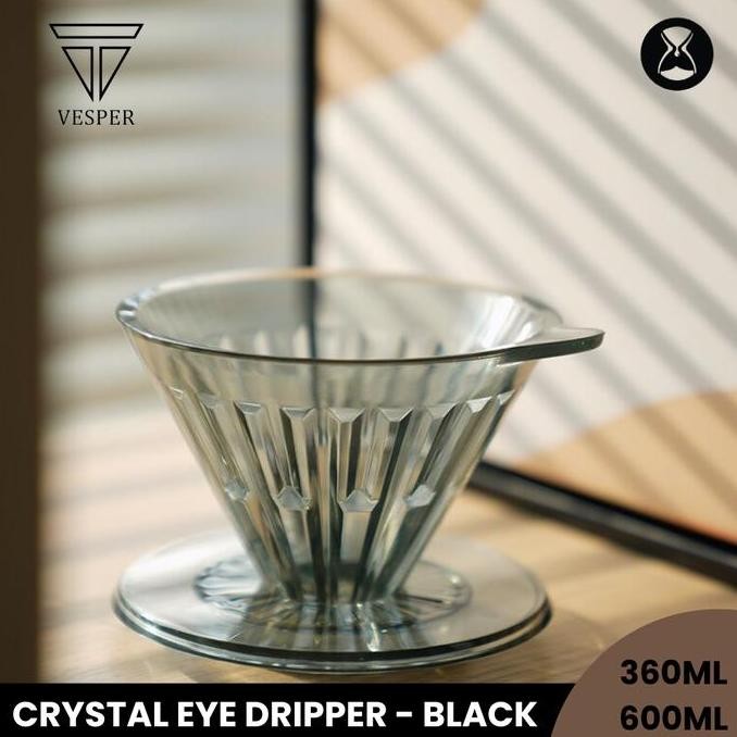 timemore eye crystal dripper transparant black coffee dripper filter
