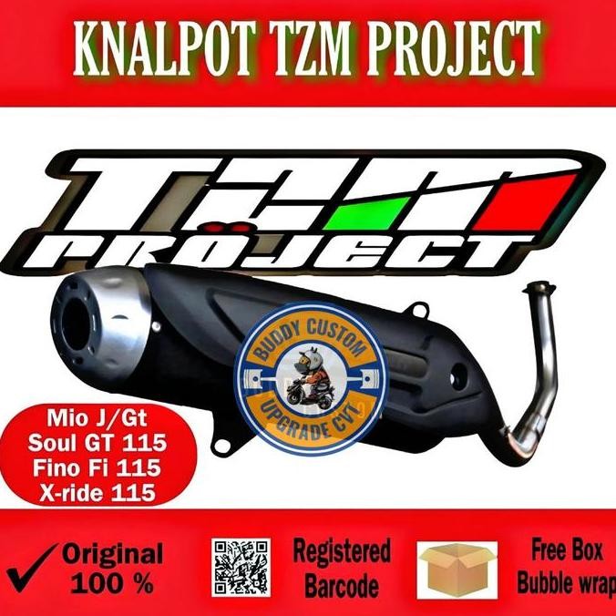 Knalpot Tzm Project Mio J /Gt Soul Gt Fino Fi Xride 115 Std Non Ss Pro