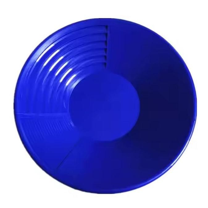 Promo gold panning plate mining washing pan trapseparation 14 inches 15inch trivi blue,alat piring d