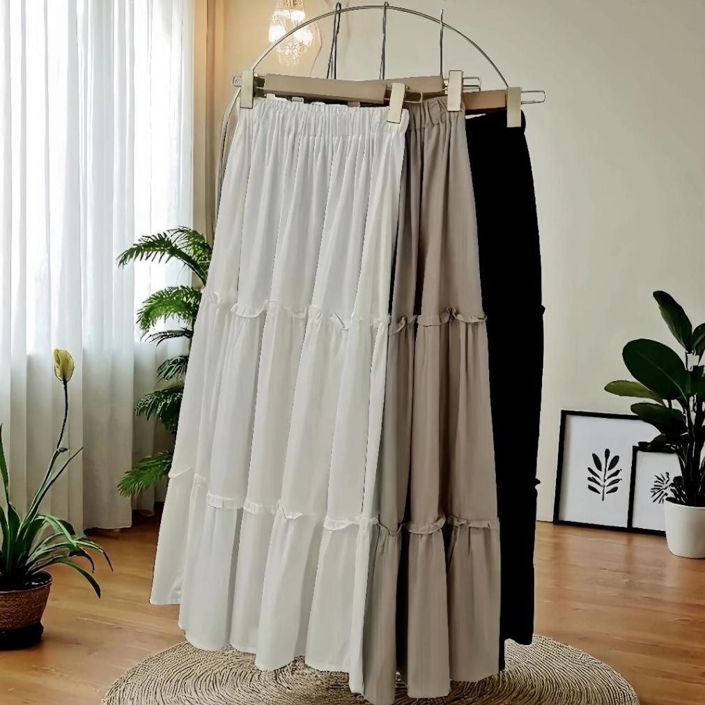 ROK SUSUN CANDA / ROK 3 SUSUN / ROK SUSUN MAXI SKIRT / ROK SUSUN 3 TINGKAT