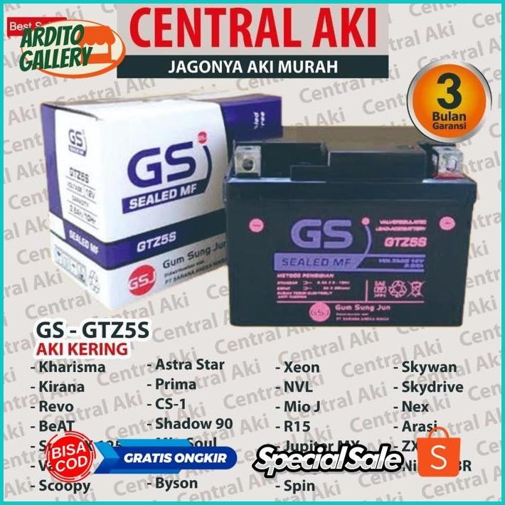 100% Ori Koe-1116 Aki Motor Honda Beat Aki Kering Accu Kering Mf Gtz5S Termurah Sd-46