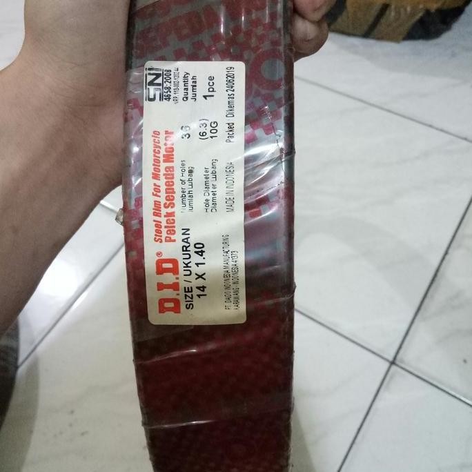 VELG BESI DID UK 140 RING 14 HITAM HOLE 36