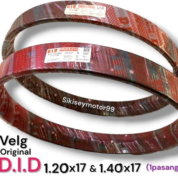VELG 120 17 dan 140 17 DID Hitam. (Harga 1pasang)