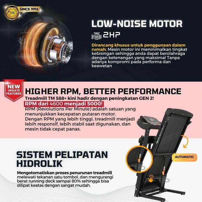 TERMURAH - Motorized Treadmill Redpanda 588 Super Murah Kokoh Kuat Multifunction