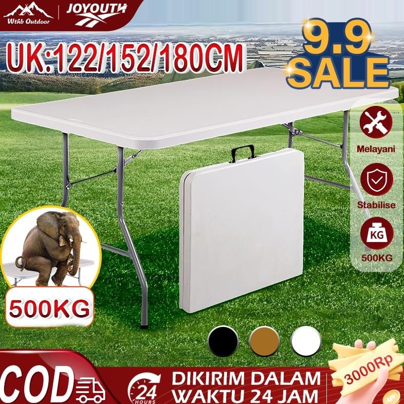 JOY Meja Lipat/Meja Lipat plastik/Meja Lipat Outdoor/Meja Serbaguna/besar Makan Meja