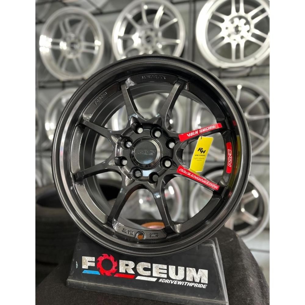 velg ce28 r15 hyper black lebar 6,5 et42 kondisi baru