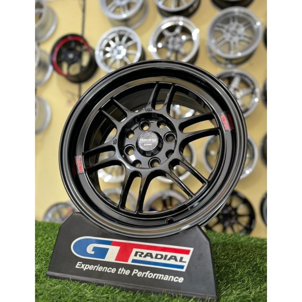velg enkei rpf r15 black glossy lebar 6,5 et40 kondisi baru
