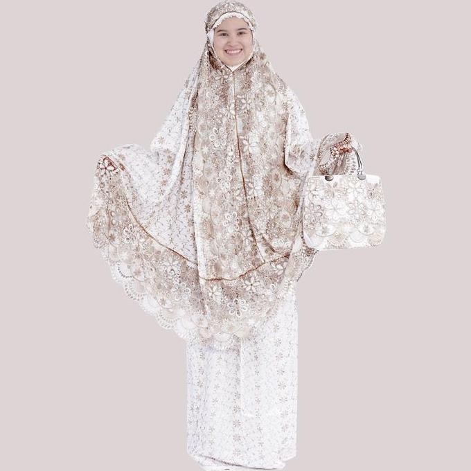 Mukena Sutra Paris Prada Kd Lebar Tas Behel / Mukena Sutra Ori Bagus