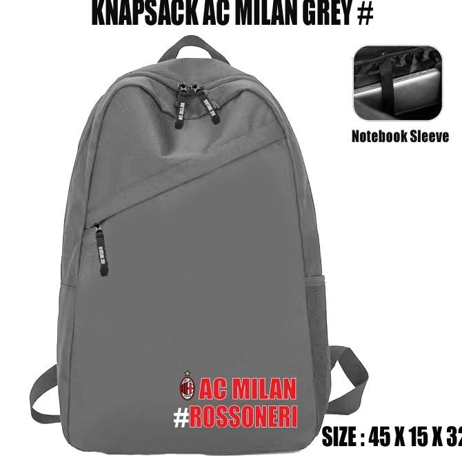 Heatshrin Tas Sekolah Anak Ac Milan - Backpack Ac Milan Murah  - Tas Sekolah Klub Ac Milan - Tas Pro
