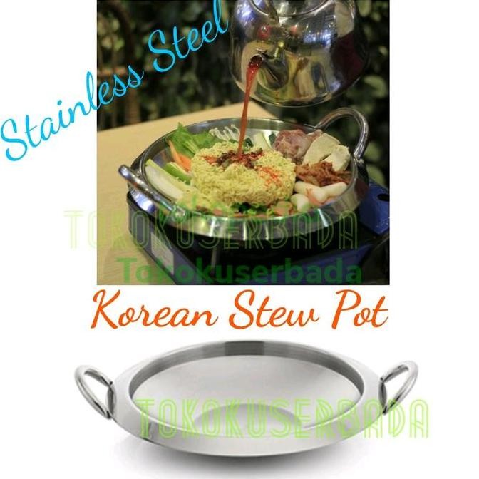Stainless Steel Korean Stew Pot Jjigae Topokki Panci Jjigae Korea WAR