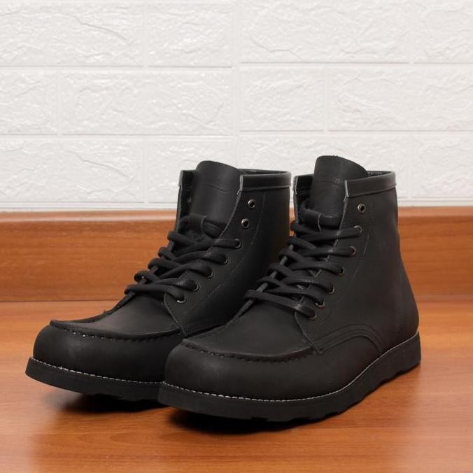 sepatu boot pria moc toe boots genuine leather kulit asli model Edgar