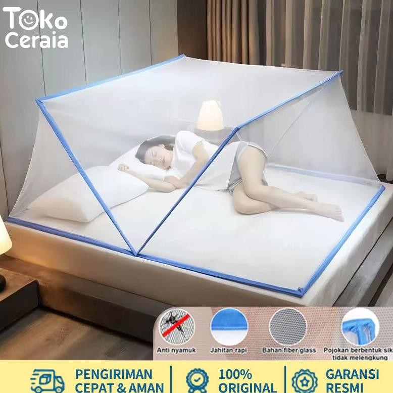 Kelambu Kotak Lipat /Kelambu Yang Dapat Dilipat/Portabel Kelambu AntiTempat Tidur Dewasa Anti Nyamuk