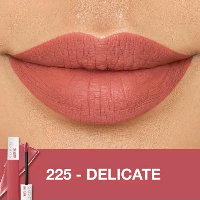 225 - DELICATE Matte Ink MAYBELLINE Superstay Liptint Lipcream Liquid Lipstick Lipstik YAN