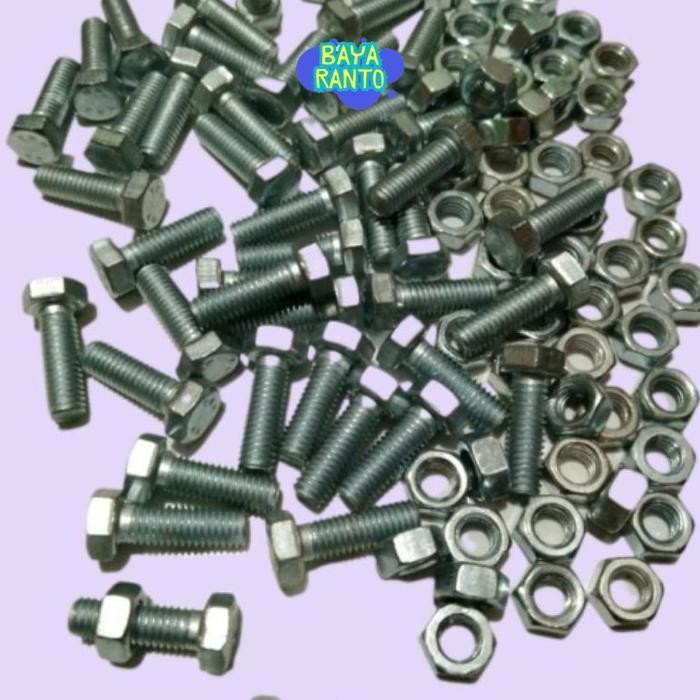 Promo 20 Pcs Baut + Mur Putih Bmp M5 X 15  ( Kunci 8 ) Ga24