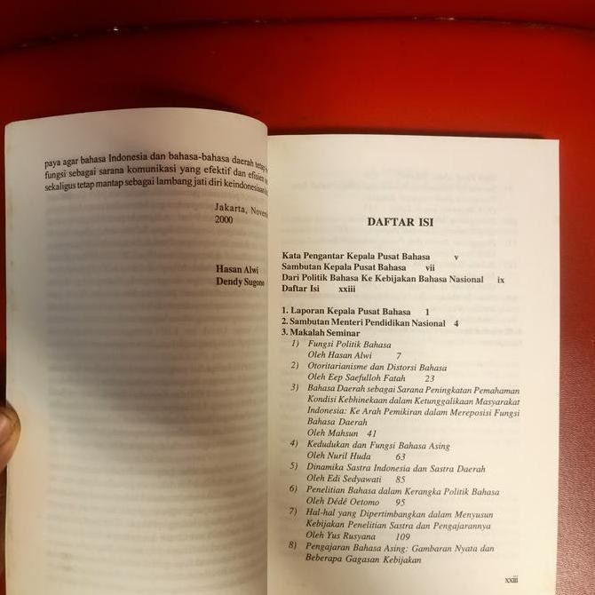 BUKU POLITIK Bahasa : Risalah Seminar politik BAHASA Original