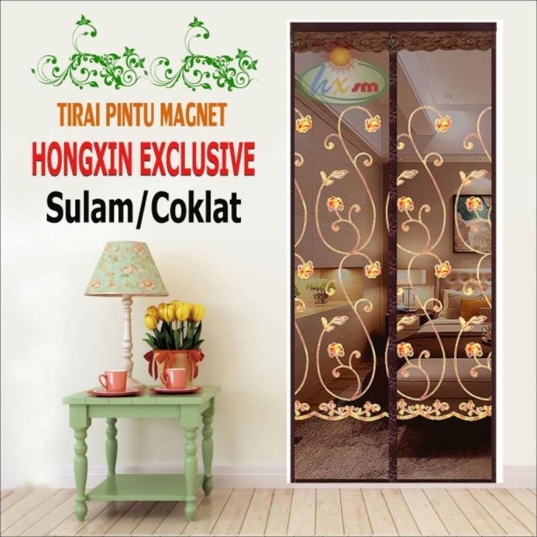 Good Quality Tirai Pintu Magnet Anti Nyamuk merk Hongxin Originil Ukuran 90x210/100x220/150x240cm