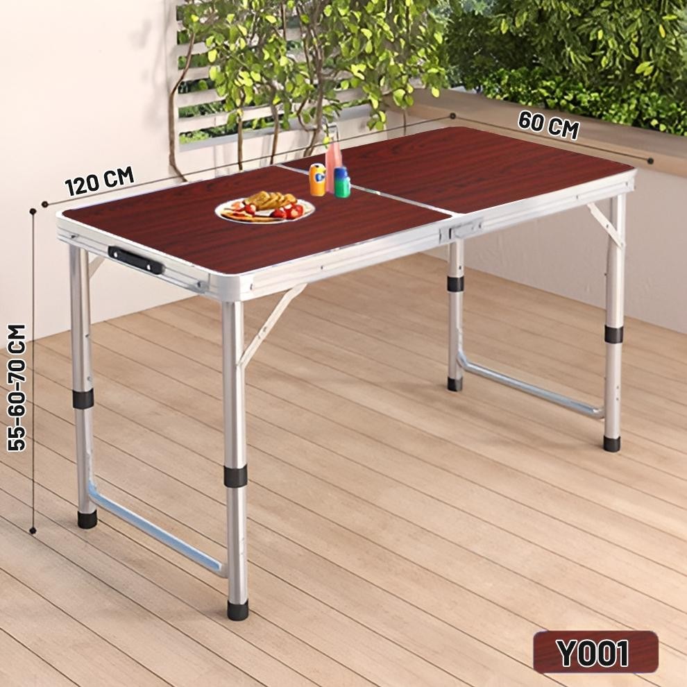 Meja Lipat portable Meja Koper meja makan lesehan meja lipat kayu meja serbaguna