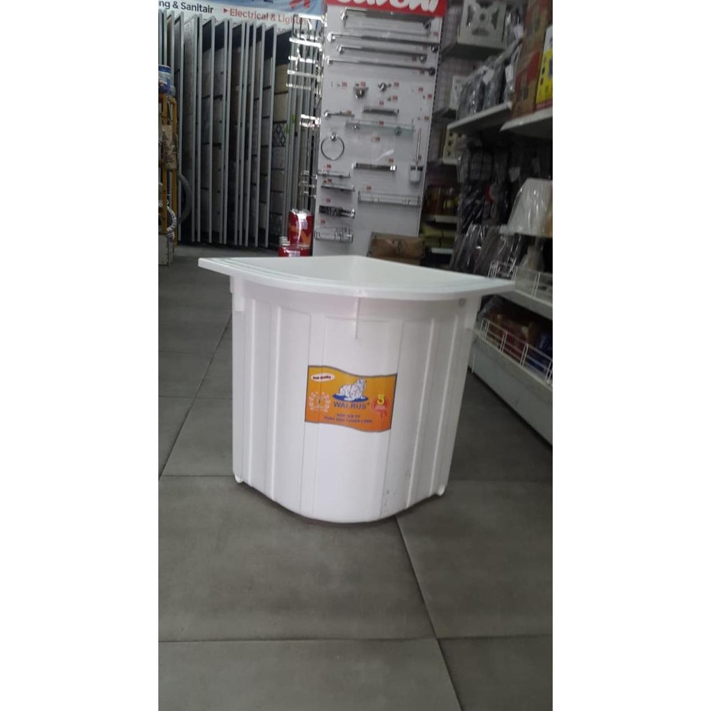 TERLARIS - Bak Air Walrus Sudut Kamar Mandi Putih 120L