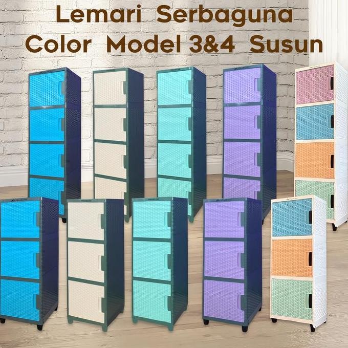 PROMO DISKON - LEMARI PLASTIK/LACI PLASTIK/LEMARI  kecil/lemari plastik club flip/rak baju/lemari bo