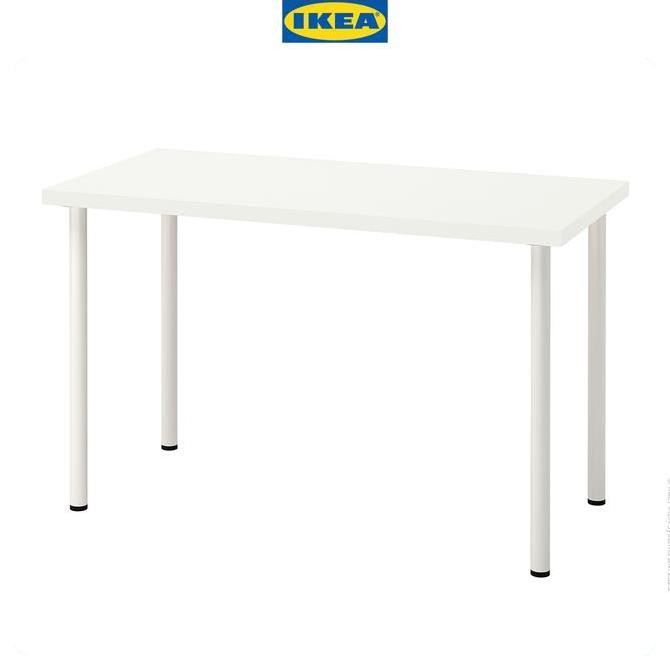 TERLARIS - IKEA LAGKAPTEN/ADILS Meja Kerja/Belajar Minimalis Putih 120x60cm - Tidak Dirakit