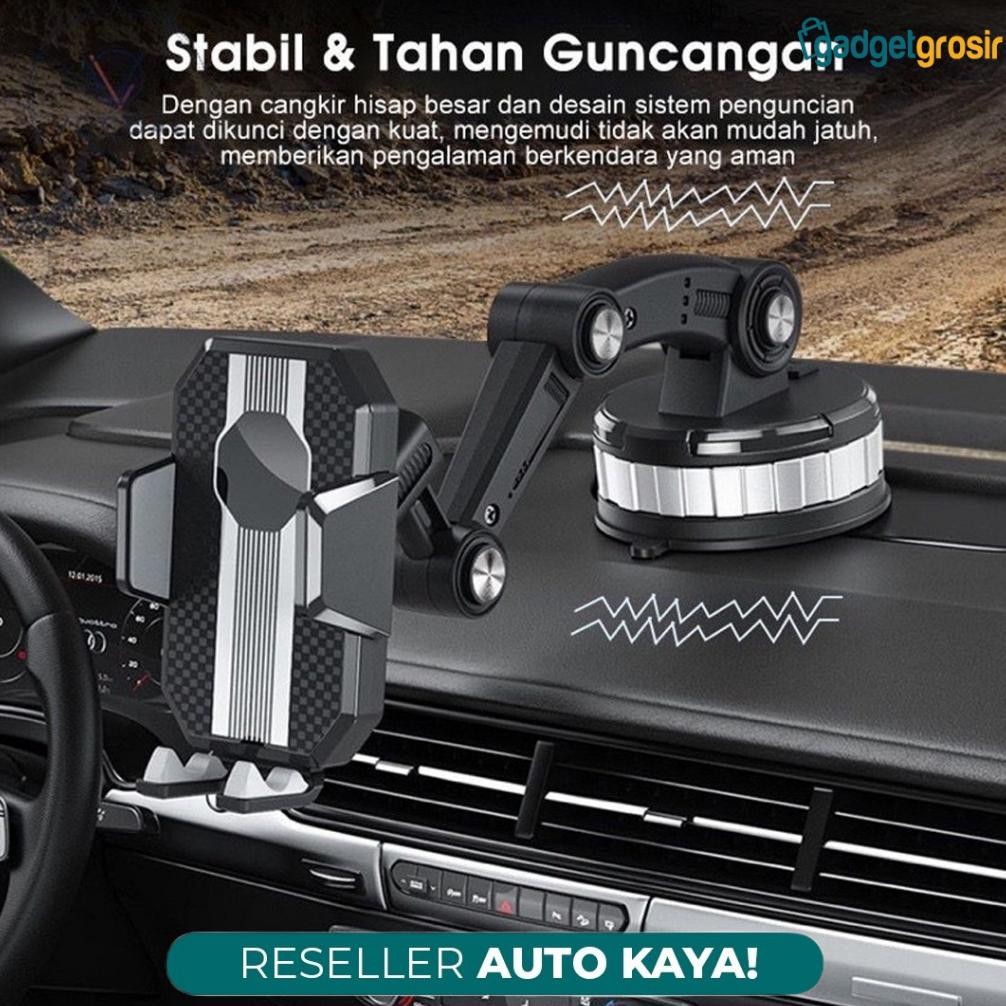 Terbaik Car Holder Stand HP Mobil 4in1 HD61 NC61 360 Rotation Bisa Landscape Potrait Dudukan Handpho