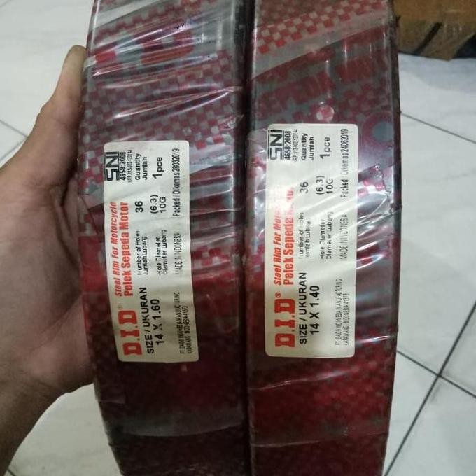 PAKETAN VELG BESI DID UK 140 DAN 160 RING 14 HITAM HOLE 36