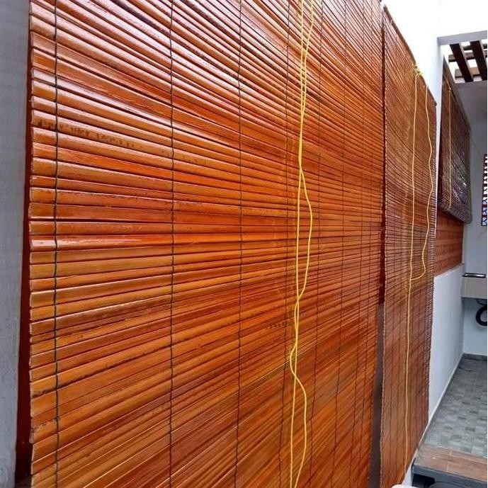 NEW - Kerai bambu kulit sawit full pernis Tirai Tirai