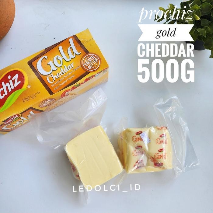 Prochiz Gold Cheddar Gold Keju Potongan 500 Gram Vacuum