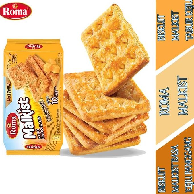 New Biskuit Tabur Keju Panggang - Biscuit Roma Malkist - Biskuit Malkist - 110gr