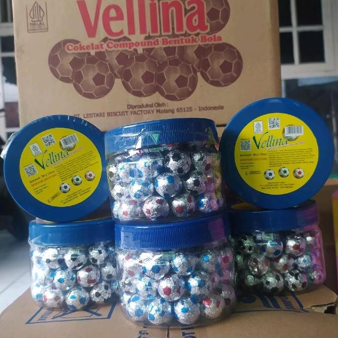 New Cokelat Bola Vallina atau Piyo toples isi 60 pcs - Chocolate Ball Coklat Food Cokelat Bola Cemil