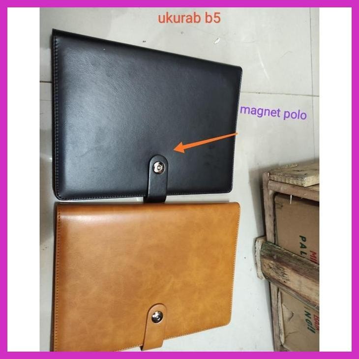 (SEKOLAH) MAP LOOSELEAF B5 KULIT YOSEP MAGNET POLO ONIX 26 LUBANG PACKING AMAN