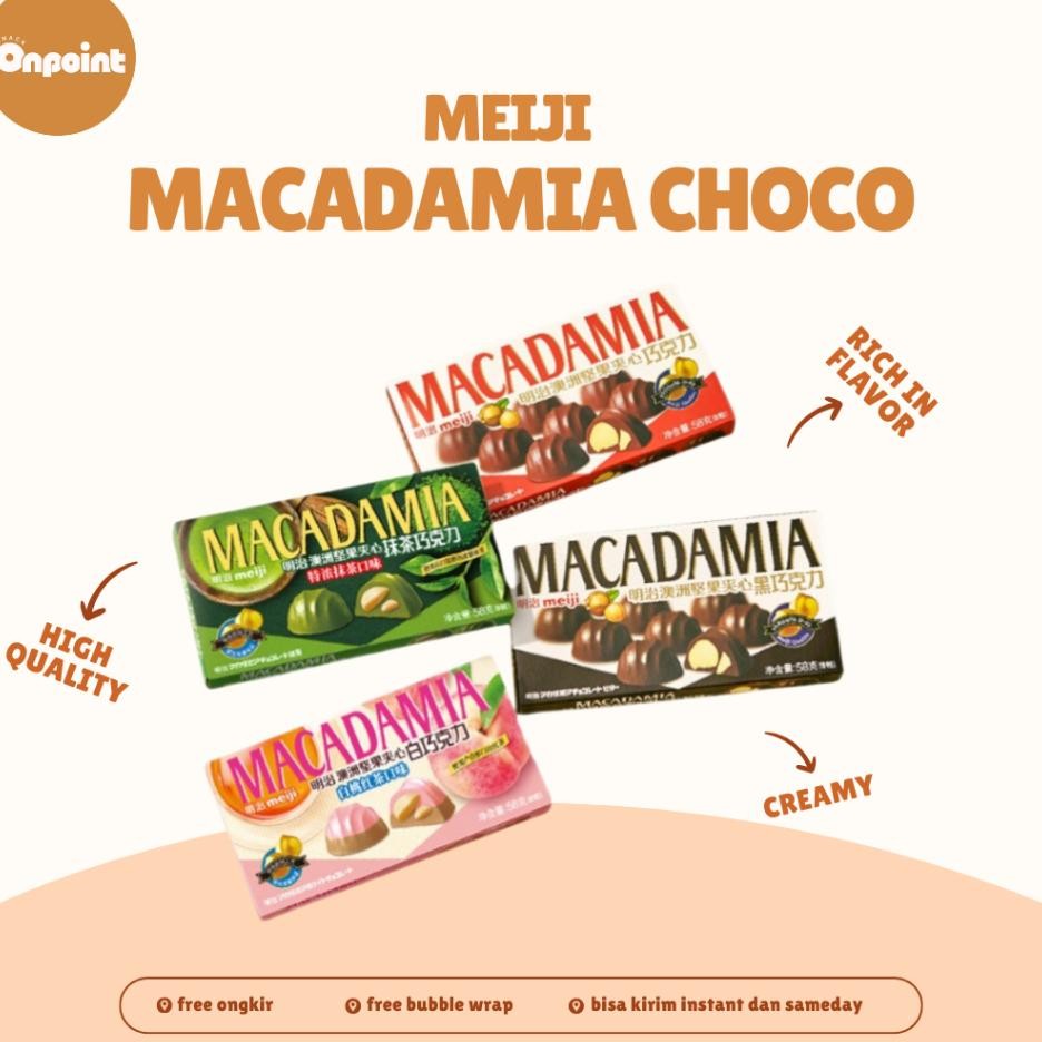 Meiji Macadamia Nuts Chocolate 58G Cokelat Meiji Kacang Macadamia Aneka Rasa