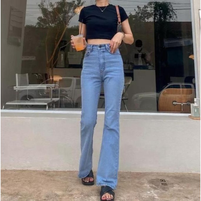 Celana jeans import wanita . Jeans cutbray wanita import . Hw cutbray . Jeans hw cutbray kekinian . 