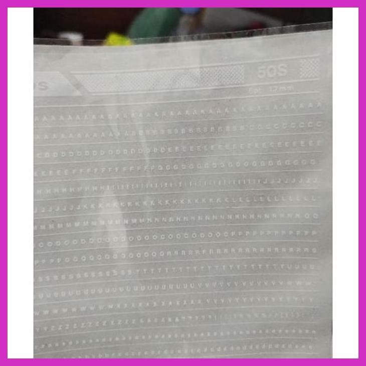(SEKOLAH) RUGOS HURUF PUTIH UKURAN 1.7 MM TIPE 50S PACKING AMAN