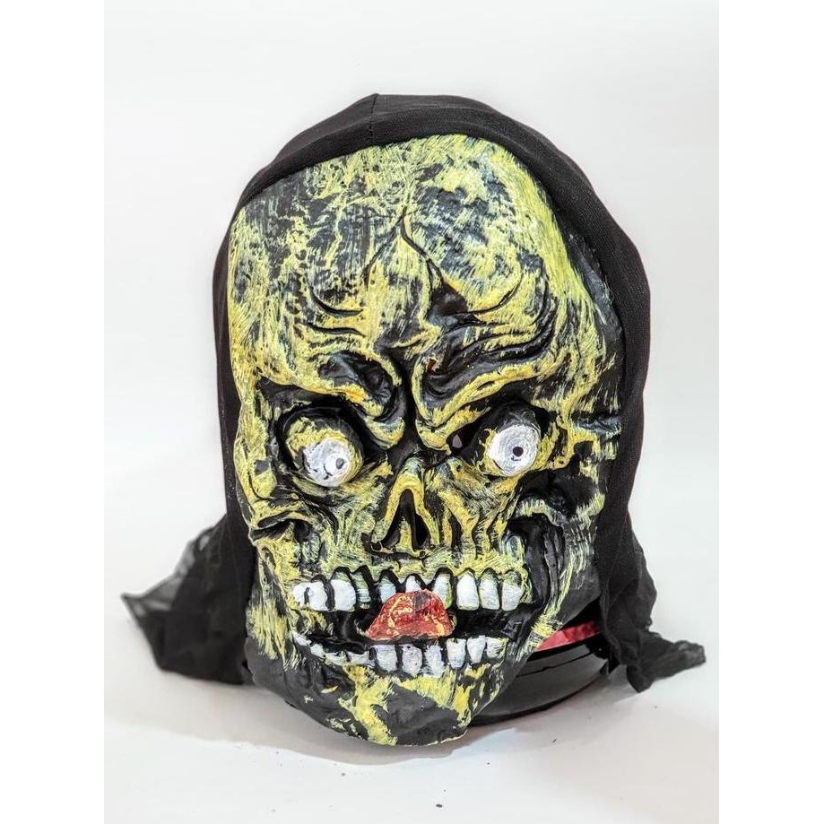 Topeng Karet Kuning Topeng Hantu Topeng Horror Topeng Seram Topeng Uni *