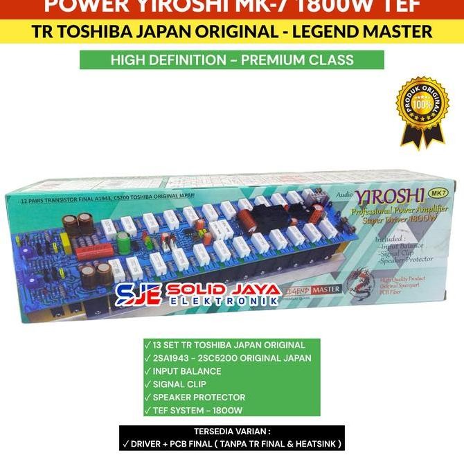 Kit Power Yiroshi Mk7 Mk 7 Mk-7 1800W Plus Transistor Tr Final For Toshiba 2Sa1943 2Sc5200 Asli Japa