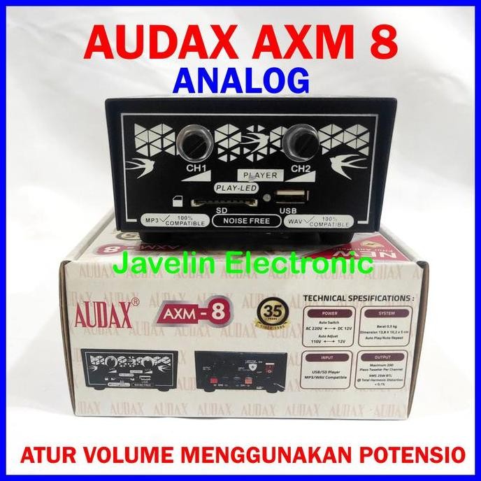 Ampli Audax Axm 8 Analog Amplififer Walet Audax Axm8 Versi Potensio