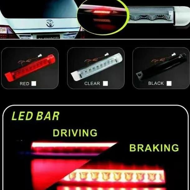 lampu spoiler Toyota alphard