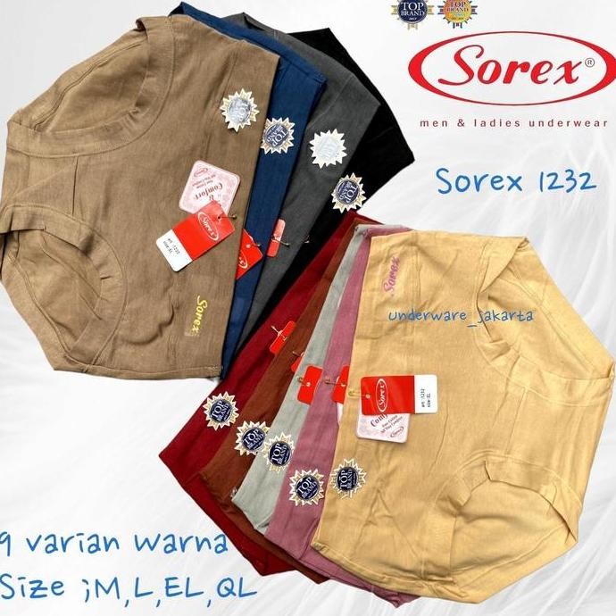 Promo Sorex Celana Dalam Wanita 1232 6pcs Soft Comfort Bahan Katun Nyaman Melar Saat Di Tarik Best S